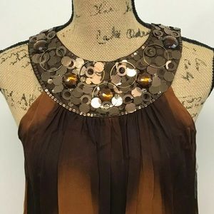 Maggy London Petites Top Size 8 Petite Sequin NWT